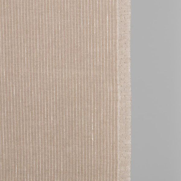 Narrow linen fabric nude colour with white stripes product photo detail