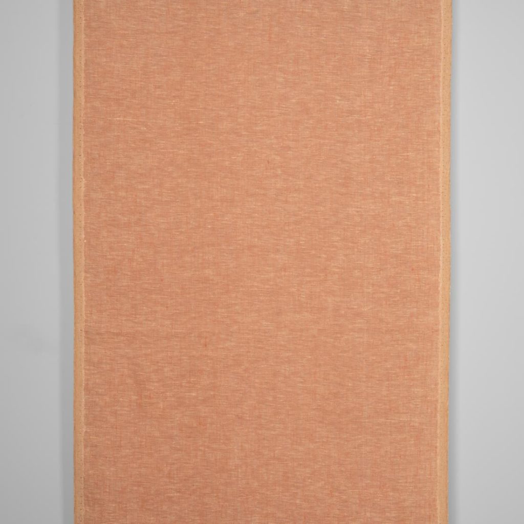 Narrow linen fabric in cream and nude colour melange