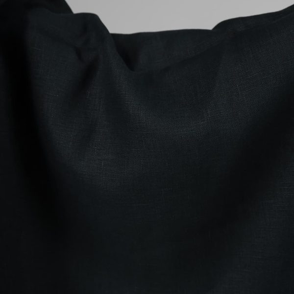Heavy linen fabric dark blue colour product photo