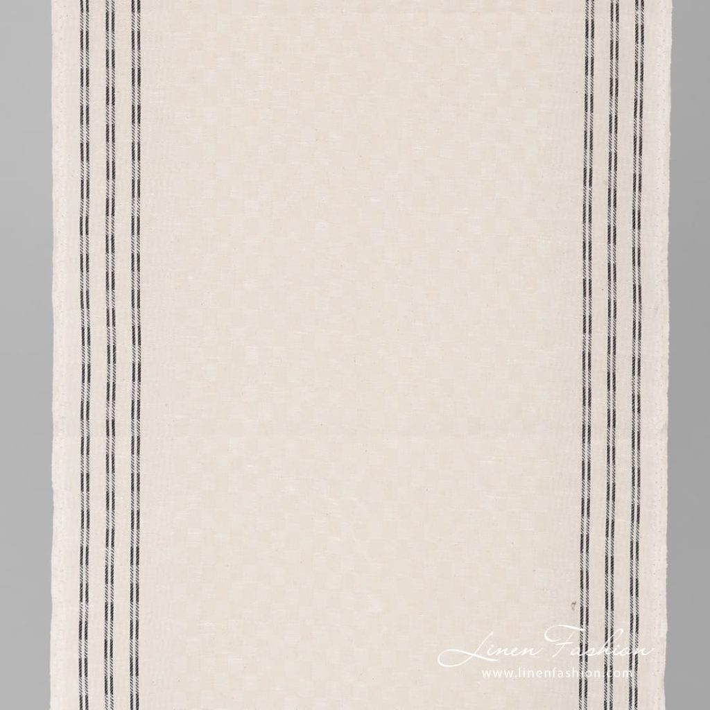 Narrow off white linen cotton fabric.
