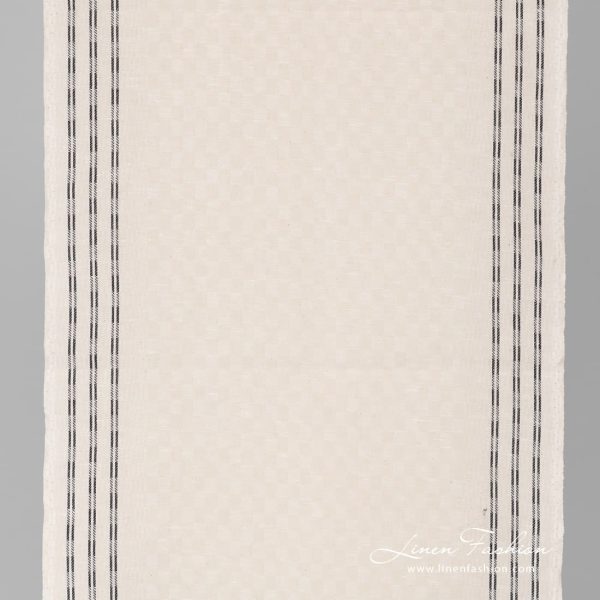 Narrow off white linen cotton fabric.