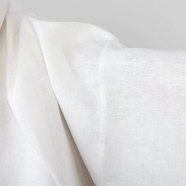 Off-white linen fabric, solid