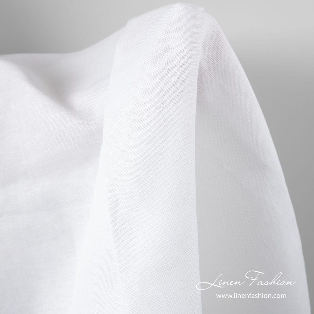 White canvas linen fabric