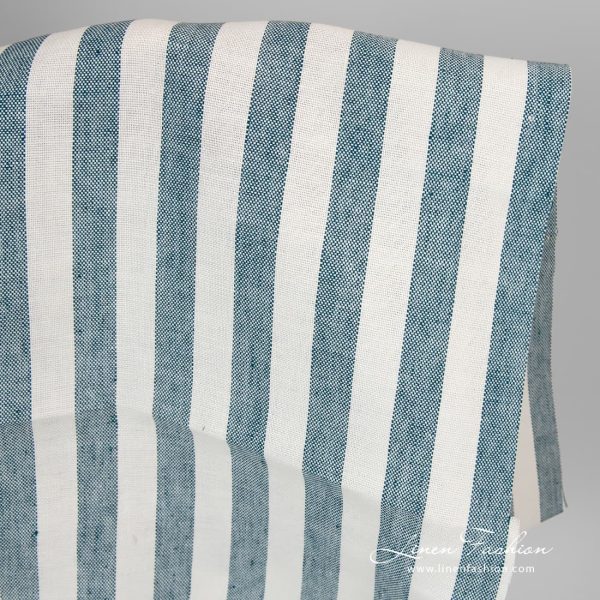 Striped thick linen fabric.