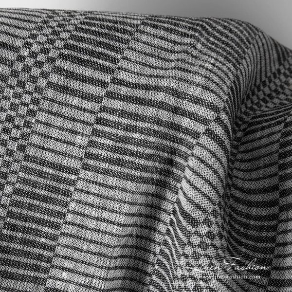 Black and white linen fabric, perfect for home textile