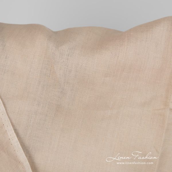 Lightweight linen fabric yellowish beige colour 150cm