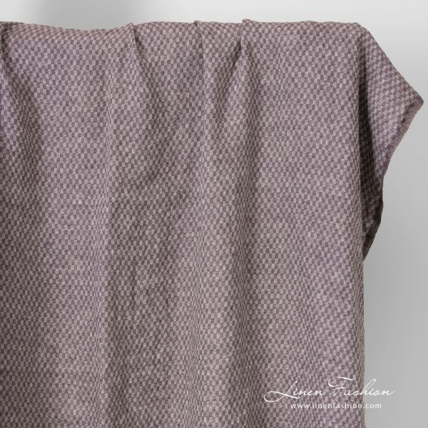violet linen chess fabric, washed.