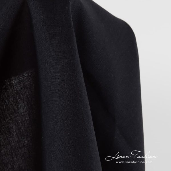 Navy dyed linen fabric.