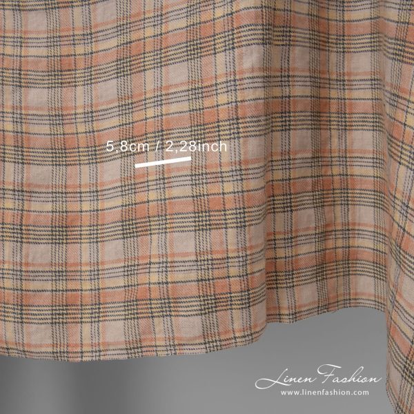 linen fabric multi color checks, tweed.