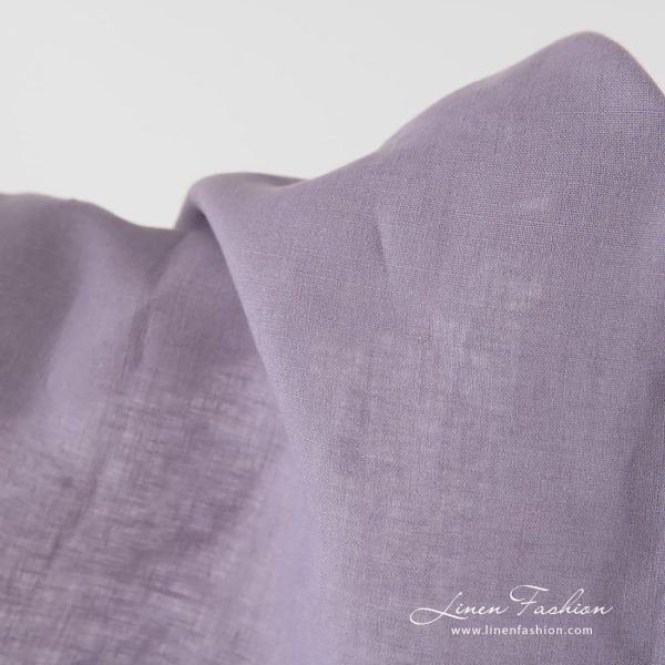 100% linen fabric in lavender colour.
