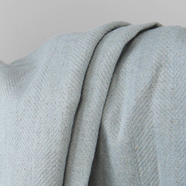 Grey green linen fabric, washed linen cotton