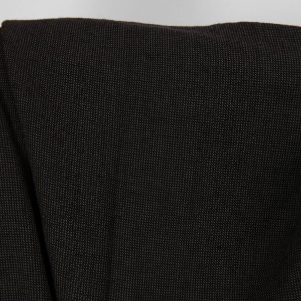 Washed linen cotton fabric in black.