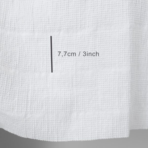 linen cotton white waffle, classic design.