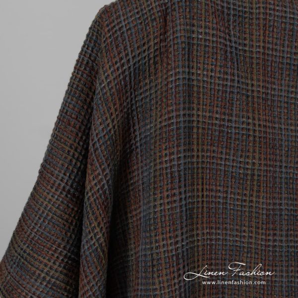 Linen cotton washed fabric, multi coloured.