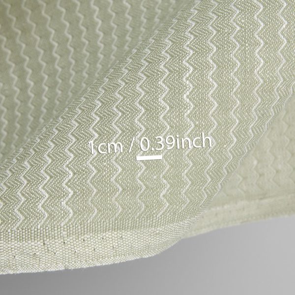 Light green linen cotton fabric, with measurements