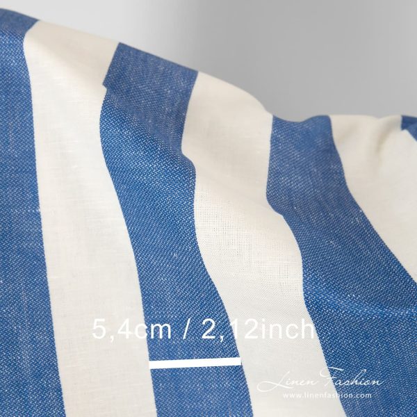 Linen cotton fabric in stripes