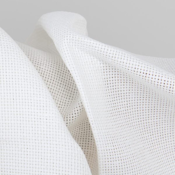 Linen cotton white canvas fabric texture