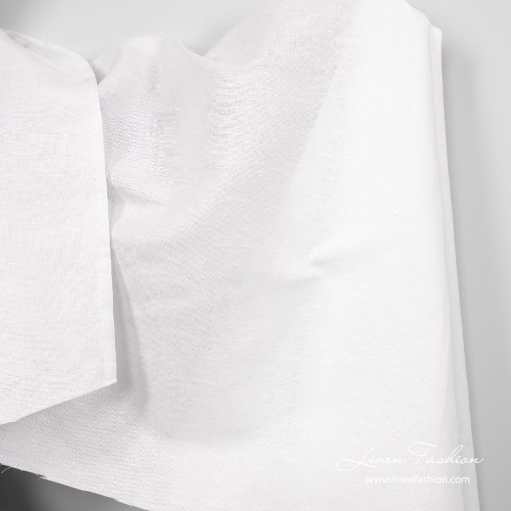 Linen cotton fabric optical white