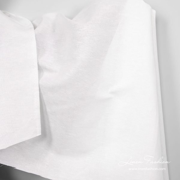 Linen cotton fabric optical white