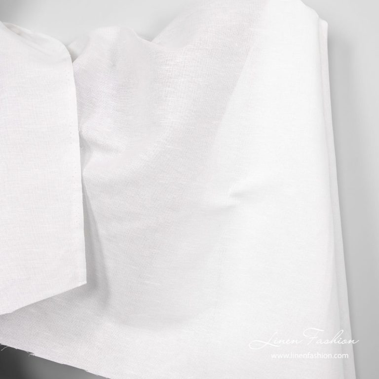 Linen cotton fabric optical white