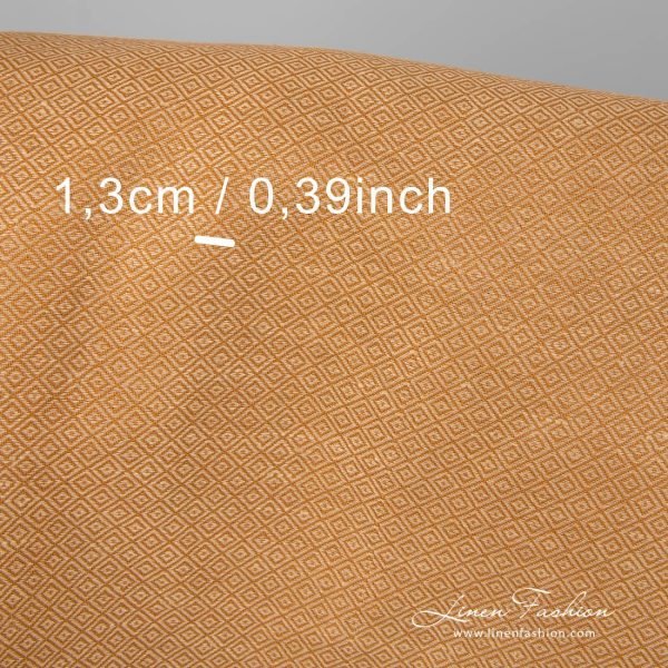 Linen cotton fabric in light caramel brown,