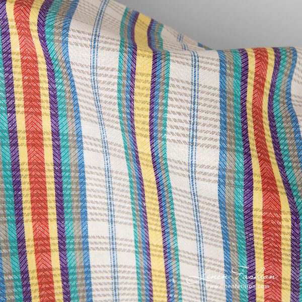 Linen cotton fabric in twill weave