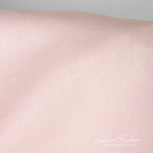 Rosy linen cotton fabric in melange