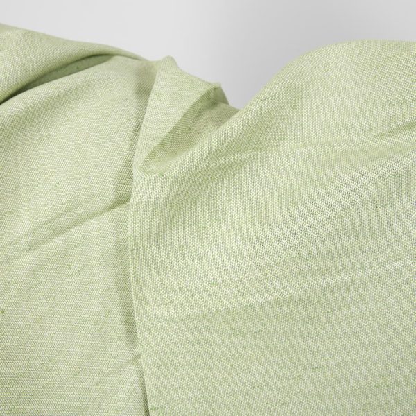 linen cotton light green fabric, panama