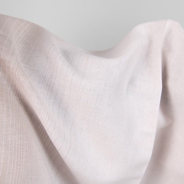 Linen cotton fabric brownish pink colour close up detail
