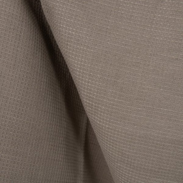 Linen cotton fabric light linen grey colour waffle texture