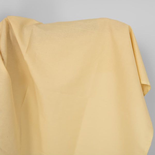 Linen cotton fabric pale yellow colour