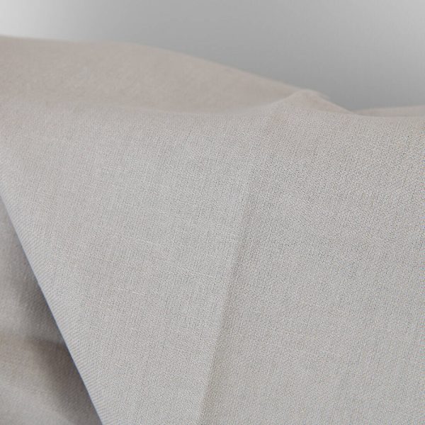 Linen cotton fabric light beige-grey melange, 150cm width