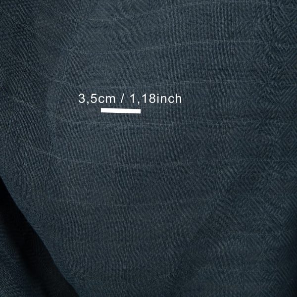 linen cotton navy fabric in rhombus, 3.5cm.