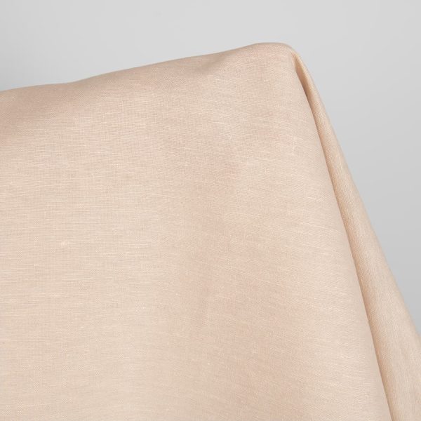 Linen cotton fabric light brown with pink undertone, 180cm
