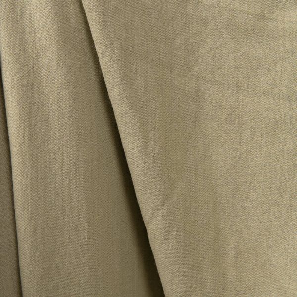 Olive green washed fabric double-sided green side