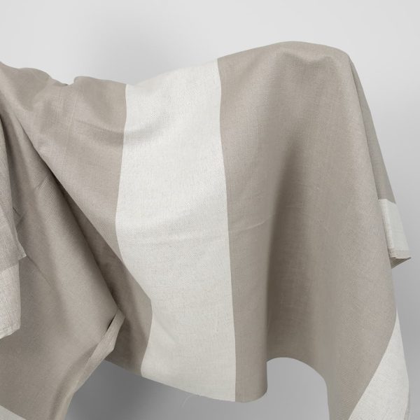 linen cotton fabric wide stripes