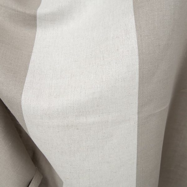 linen cotton fabric wide stripes, twill