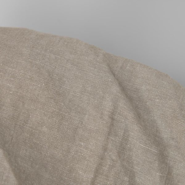 Washed linen cotton fabric white beige mix