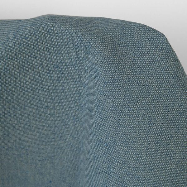 リネンコットン 生地 グリーンブルーメランジ - 画像 (2)