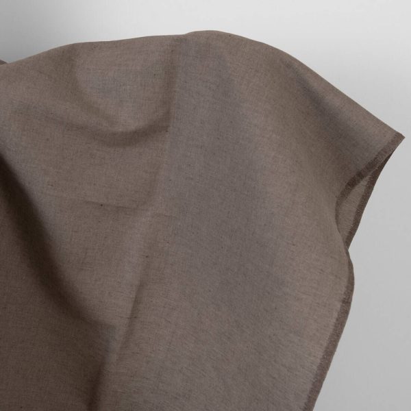 Linen cotton fabric grey-brown melange