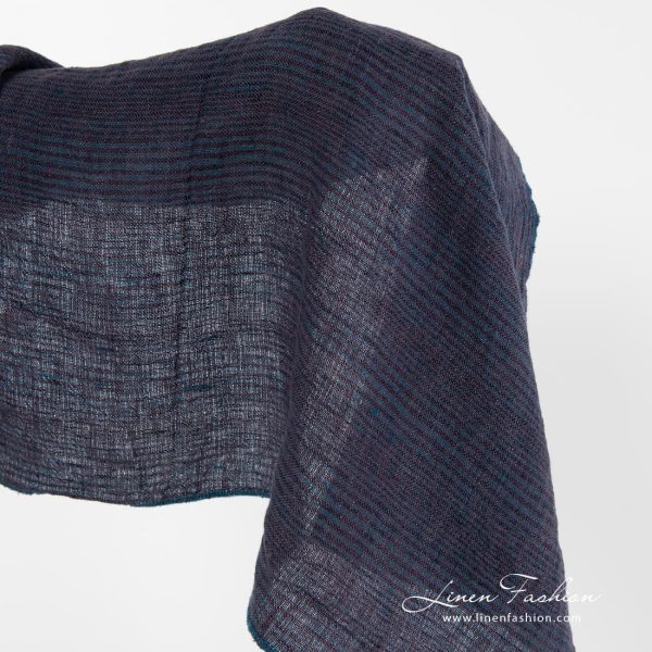 Purple linen fabric with stripes.