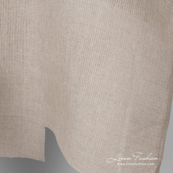 100% linen fabric in natural flax colour.