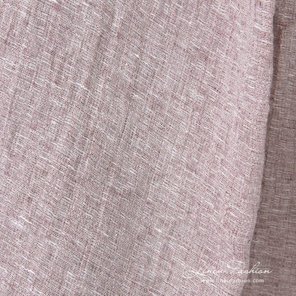 Brown linen fabric in melange