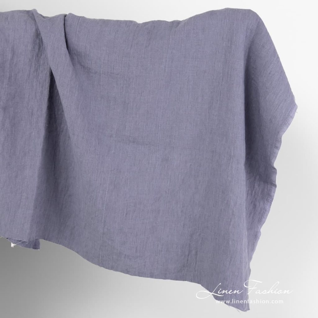 Washed violet linen fabric.