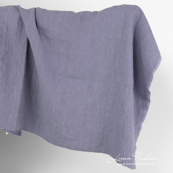 Washed violet linen fabric.