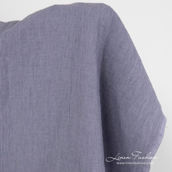100% linen fabric washed, violet.
