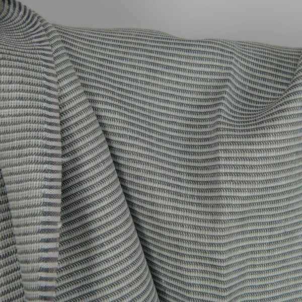 Linen fabric green-grey small pattern texture