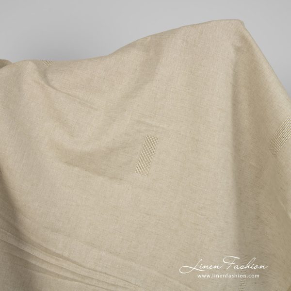 Linen cotton fabric brownish green colour