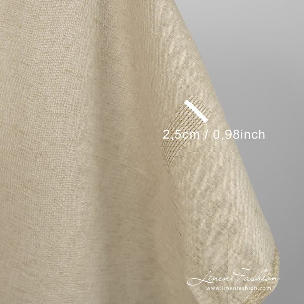 Linen cotton fabric brownish green colour with measurements