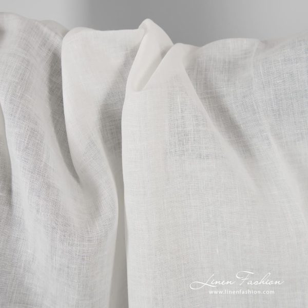 Off-white linen fabric, perfect for clothes and home textile